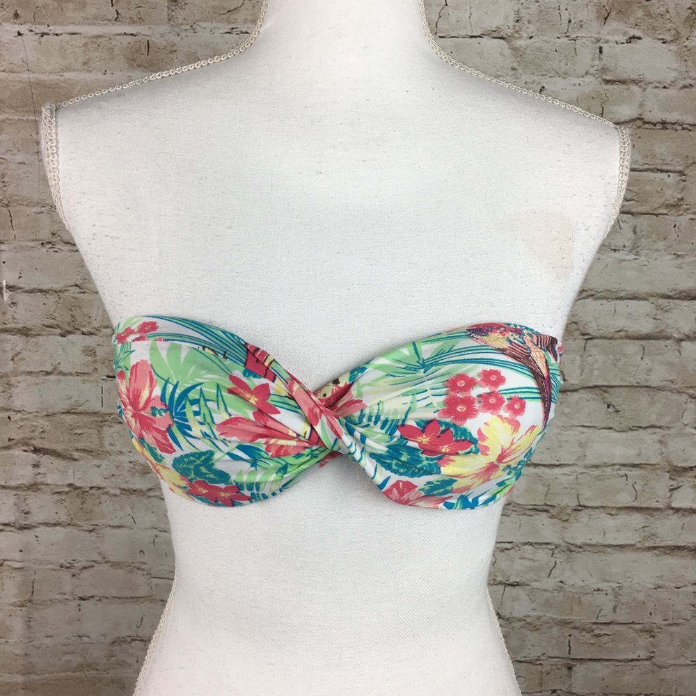 Moda Praia twist tropical floral bandeau S